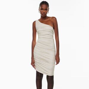 Aritzia Ten by Babaton Vertigo Mini Dress Matte Pearl White